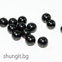 Полирано мънисто 8 мм от шунгит с дупка за бижута 
